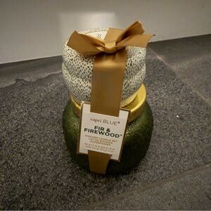 Capri blue FIR & FIREWOOD candle set